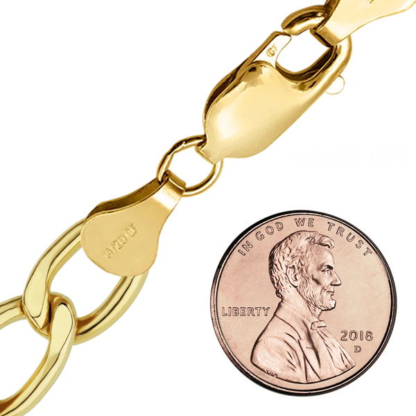 Finished Light Flat Curb Bracelet in 14K Gold-Filled