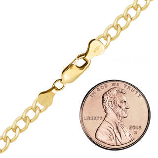 Finished Light Flat Curb Anklet in 14K Gold-Filled