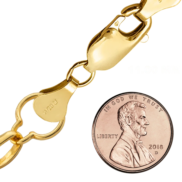 Finished Alternating Clover Anklet in 14K Gold-Filled