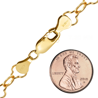 Finished Alternating Clover Anklet in 14K Gold-Filled