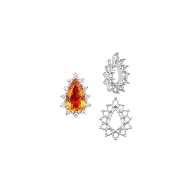 ITI NYC 12 Stone Pear Shape Cluster Tops (6.00 x 4.00 mm - 20.00 x 12.00 mm)