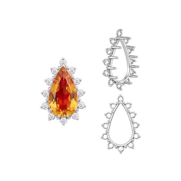 ITI NYC 12 Stone Pear Shape Cluster Tops (6.00 x 4.00 mm - 20.00 x 12.00 mm)