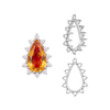 ITI NYC 12 Stone Pear Shape Cluster Tops (6.00 x 4.00 mm - 20.00 x 12.00 mm)