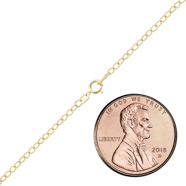Clinton St. Cable Anklet in 14K Yellow Gold