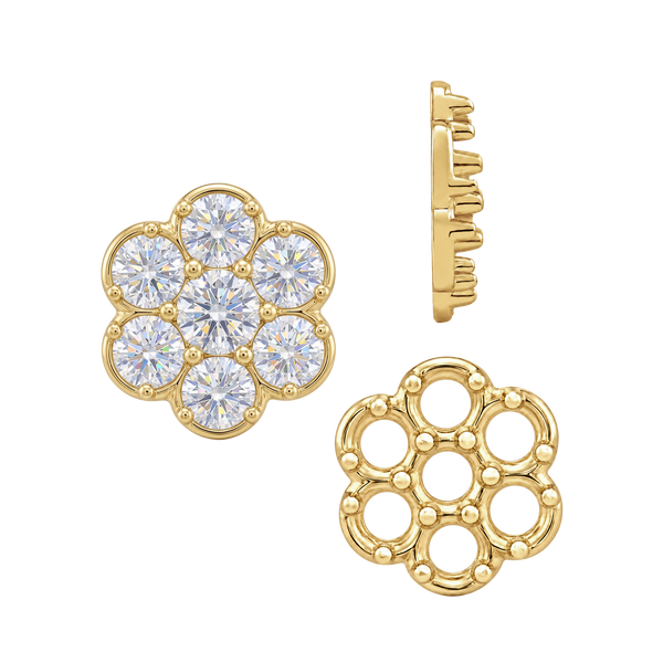 ITI NYC 7 Stone Cluster Tops (7.00 x 1.00 mm - 7.00 x 3.80 mm)