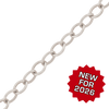 Bulk / Spooled Light Round Cable Chain in Platinum (1.20 mm - 1.70 mm)