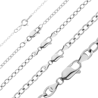 Clinton St. Cable Anklet in 14K White Gold
