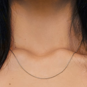 Clinton St. Cable Necklace in 14K White Gold