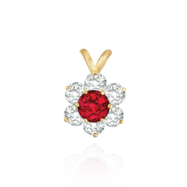 ITI NYC 7 Stone Round Cluster Pendants (3.40 mm - 5.20 mm)