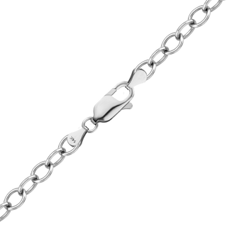 Clinton St. Cable Anklet in 14K White Gold