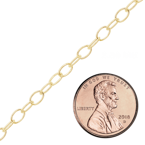 Bulk / Spooled Light Round Cable Chain in 14K Gold-Filled (1.50 mm - 8.00 mm)