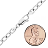 Clinton St. Cable Anklet in 14K White Gold