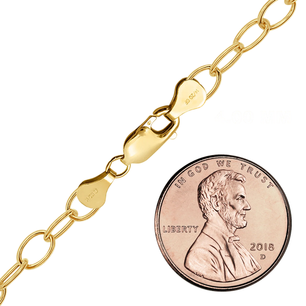 Finished Light Round Cable Necklace in 14K Gold-Filled