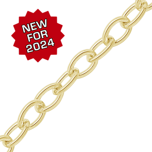 Bulk / Spooled Light Round Cable Chain in 14K Gold-Filled (1.50 mm - 8.00 mm)