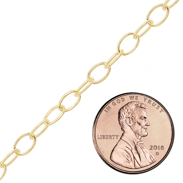 Bulk / Spooled Light Round Cable Chain in 14K Gold-Filled (1.50 mm - 11.00 mm)