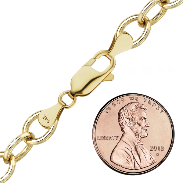 Clinton St. Cable Anklet in 14K Yellow Gold