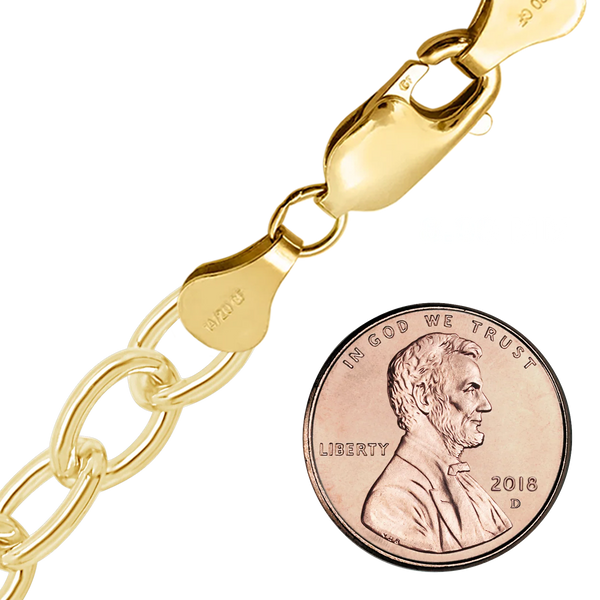 Finished Light Round Cable Bracelet in 14K Gold-Filled