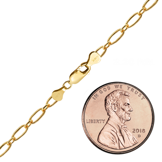 Finished Long & Short Cable Anklet in 14K Gold-Filled