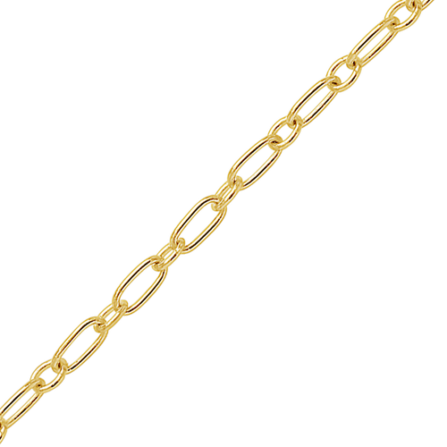 Bulk / Spooled Long & Short Cable Chain in 14K Yellow Gold (1.60 mm - 2.50 mm)