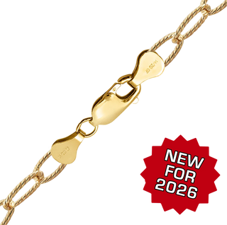 Finished Textured Light Round Cable Anklet in 14K Gold-Filled