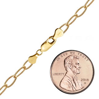 Finished Textured Light Round Cable Bracelet in 14K Gold-Filled