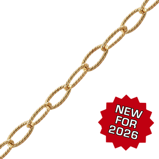 Bulk / Spooled Textured Light Round Cable Chain in 14K Gold-Filled (3.30 mm)