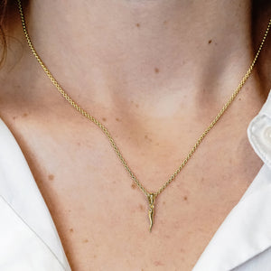 ITI NYC Italian Horn Pendant in 14K Gold