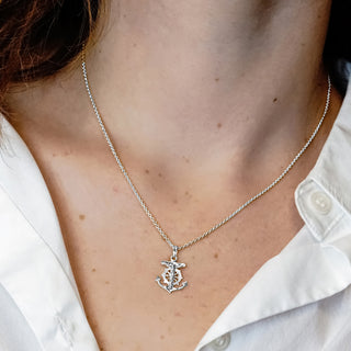 ITI NYC Mariner Anchor Crucifix Pendant in Sterling Silver