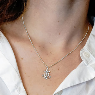 ITI NYC Mariner Anchor Crucifix Pendant in Sterling Silver