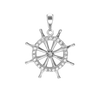 Shipwheel with CZ's Charm (24 x 19 mm)