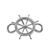 Ship's Wheel Bracelet Top in Sterling Silver (30 x 24mm)