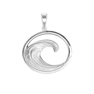 Wave in Circle Charm (36 x 26 mm)