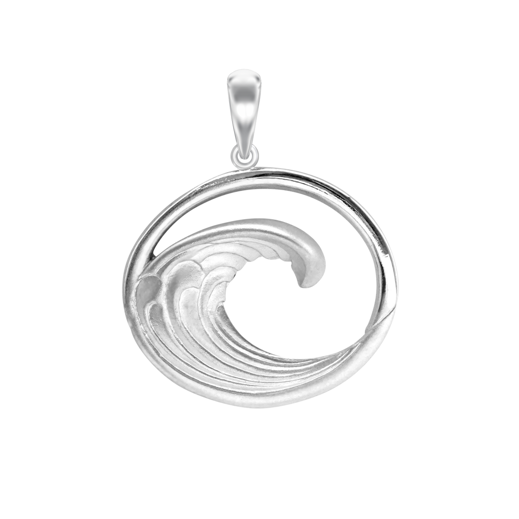 Wave in Circle Charm (36 x 26mm)