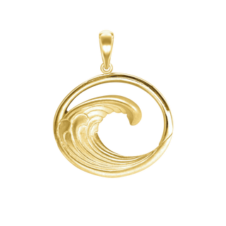 Wave in Circle Charm (36 x 26 mm)