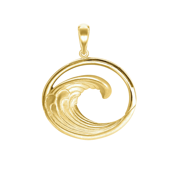 Wave in Circle Charm (36 x 26 mm)