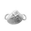 Clam with Starfish Bracelet Top in Sterling Silver (29 x 16mm)
