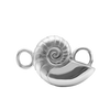 Nautilus/Conch Shell Bracelet Top in Sterling Silver (30 x 19mm)
