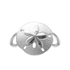 Large Sand Dollar Bracelet Top in Sterling Silver (28 x 20mm)