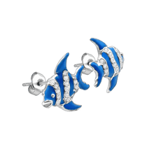 Load image into Gallery viewer, Aqua Fish Earrings
