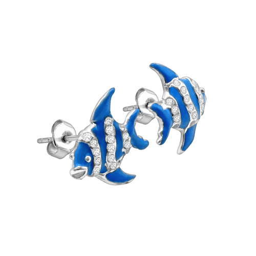 Aqua Fish Earrings