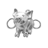 Pig Bracelet Top in Sterling Silver (29 x 25mm)