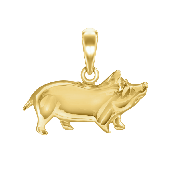 Small Pig Charm (15 x 19mm)