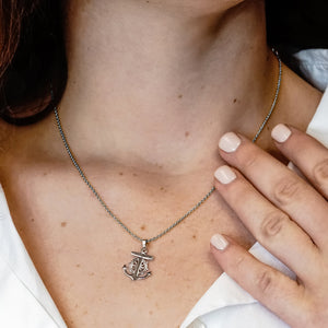 ITI NYC Mariner Anchor Cross Pendant in Sterling Silver