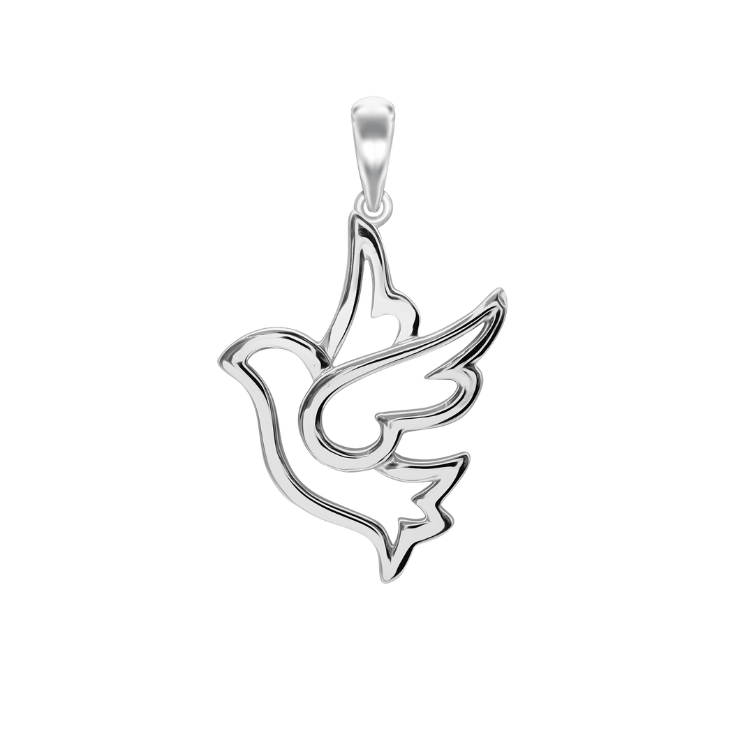 Dove Outline Charm (33 x 20mm)