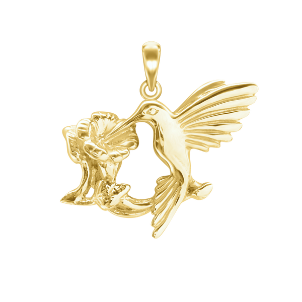 Hummingbird Eating Charm (27 x 31mm)