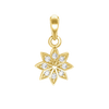 Small Flower Charm with CZ's (19 x 10 mm)