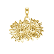 Load image into Gallery viewer, Two Sunflowers Charm (26 x 27mm)

