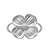 Dogwood Flower Bracelet Top in Sterling Silver (27 x 19mm)