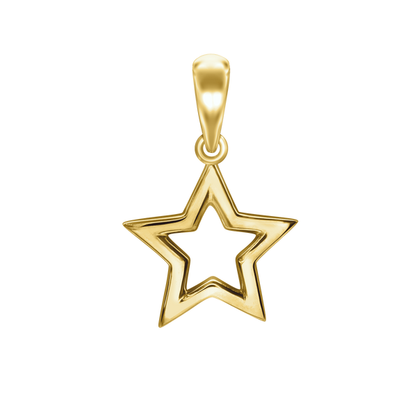 Small Open Star Charm (18 x 12mm)