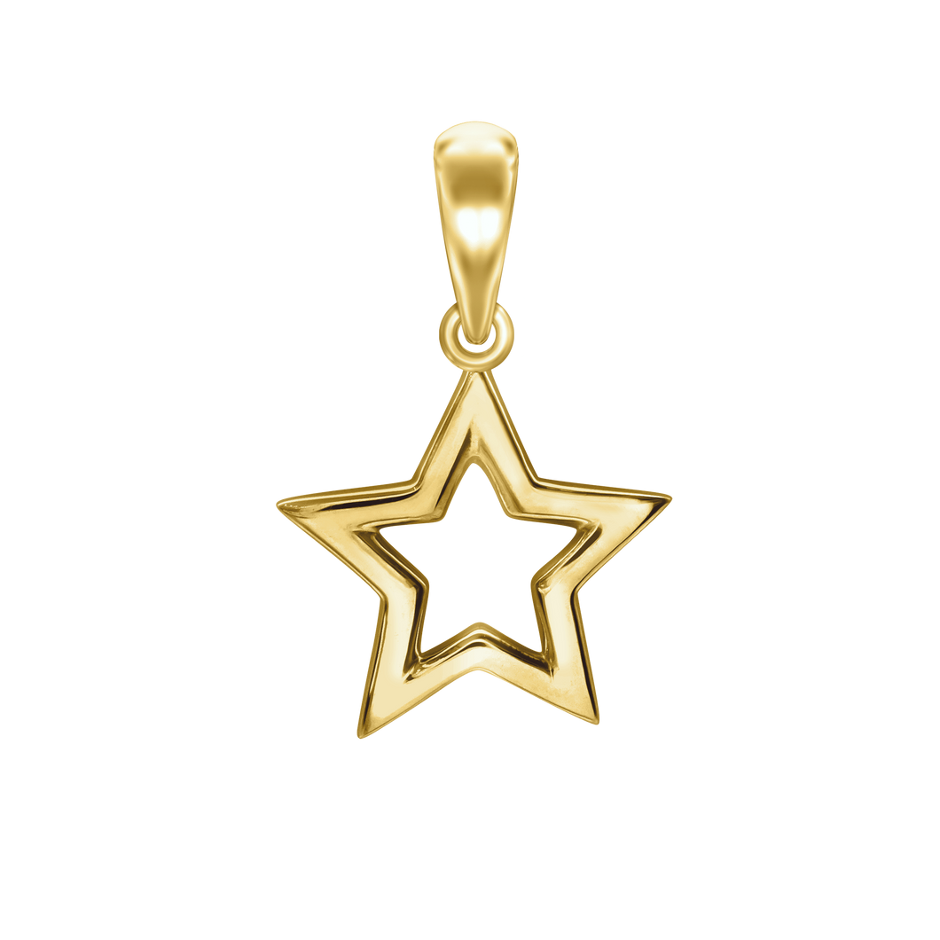Small Open Star Charm (18 x 12 mm)